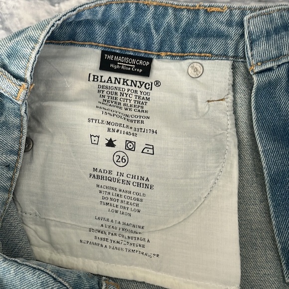 Blank NYC The Madison crop jeans sz 26 NWT‎ - Picture 8 of 12